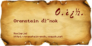 Orenstein Énok névjegykártya